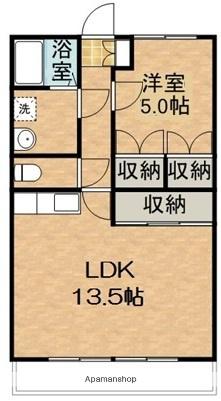 パークサイドビレッジ(1LDK/3階)の間取り写真
