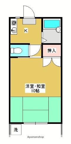 リンデン(1K/2階)の間取り写真