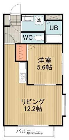 あいらんど早水(1LDK/6階)の間取り写真