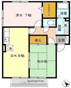 Mフォレスト(2LDK/2階)の間取り写真