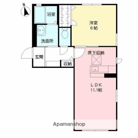 アークコスモ(1LDK/2階)の間取り写真