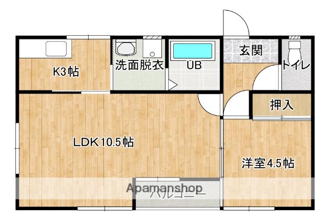 CORPO PEACE(2K/3階)の間取り写真