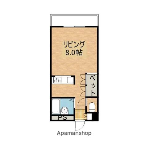 ラパン吉尾(ワンルーム/2階)の間取り写真