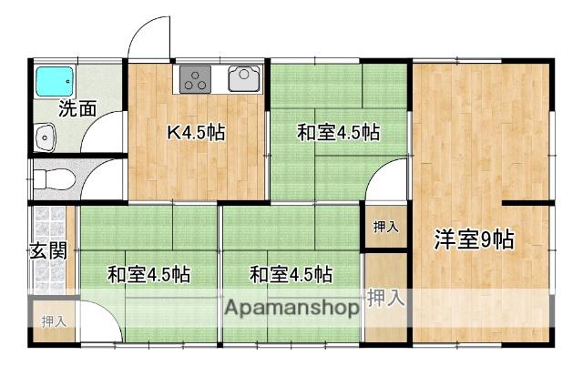 日豊本線 三股駅 バス乗車時間：5分 植木バス停で下車 徒歩10分 1階建 築43年(4K)の間取り写真