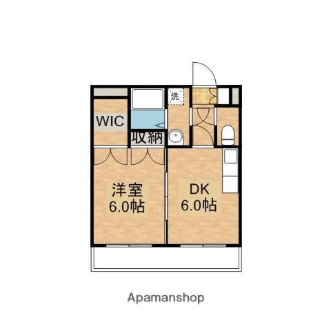 サンライズ南鷹尾(1DK/1階)の間取り写真