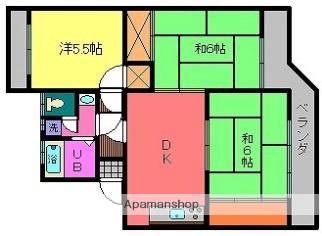 小野カメラ年見コーポ(3DK/3階)の間取り写真