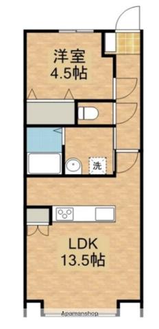 PRECIO年見(1LDK/2階)の間取り写真