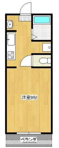 笠野石油ビル(1K/4階)の間取り写真