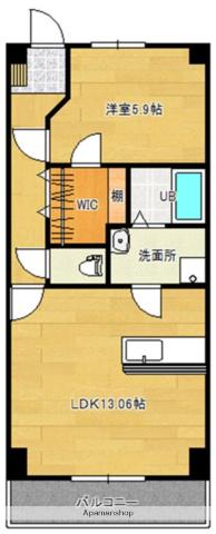 LIENAMOUR(1LDK/6階)の間取り写真