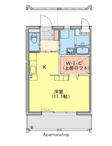 M10.牟田町Ⅰ(ワンルーム/4階)の間取り写真