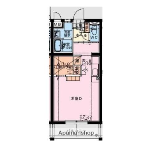 都城年見町AKマンション(ワンルーム/5階)の間取り写真