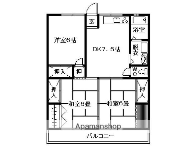 モモエマンション(3DK/2階)の間取り写真