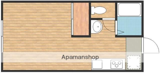 リバーハイツ(ワンルーム/1階)の間取り写真