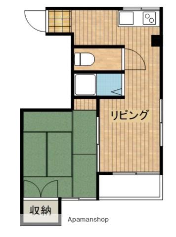パールハイツ(1LDK/5階)の間取り写真