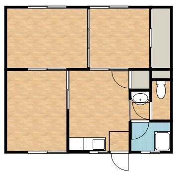 第4太陽アパート(3K/1階)の間取り写真