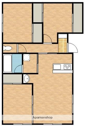 吉都線 小林駅(宮崎) バス乗車時間：3分 市役所下バス停で下車 徒歩15分 1階建 築14年(3LDK)の間取り写真