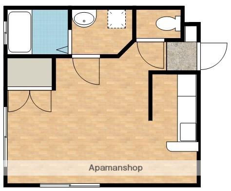 プチメゾン上町(ワンルーム/2階)の間取り写真