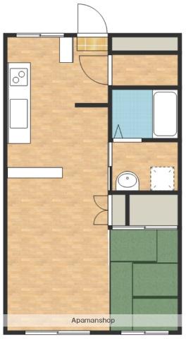 サニーコート仲町(ワンルーム/3階)の間取り写真