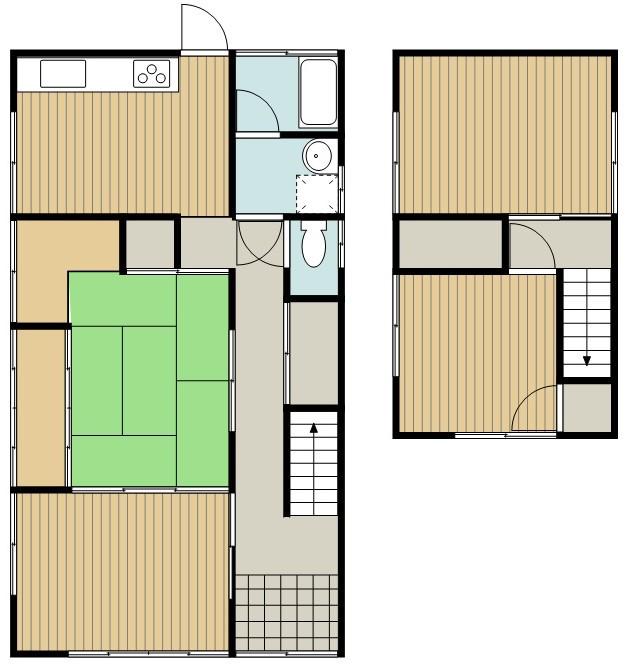 吉都線 小林駅(宮崎) 徒歩40分 2階建 築36年(4DK)の間取り写真