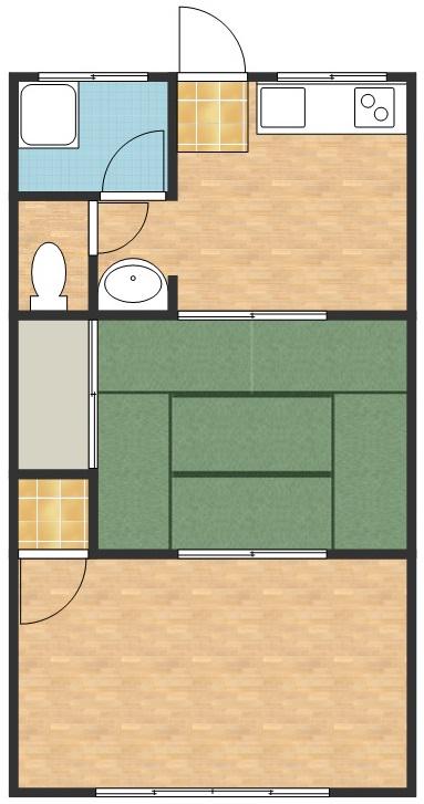 グラムハウス・K(2K/1階)の間取り写真