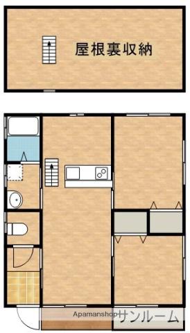 吉都線 小林駅(宮崎) 徒歩17分 1階建 築10年(2LDK)の間取り写真