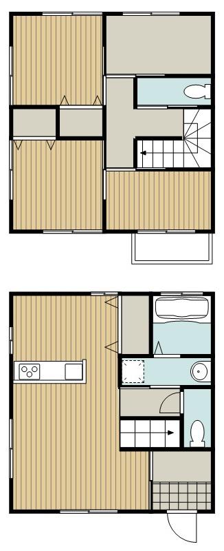 クレアコートB棟(3SLDK/2階)の間取り写真