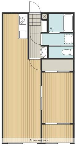 グランドメゾン三松B棟(1LDK/2階)の間取り写真
