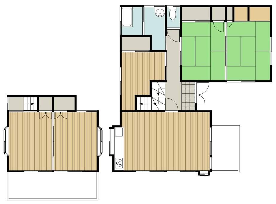 吉都線 小林駅(宮崎) 徒歩32分 2階建 築38年(5LDK)の間取り写真