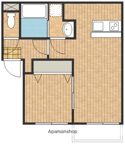 ルーチェ細野(1LDK/3階)の間取り写真