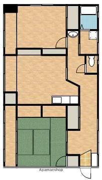 コーポファミリー(2DK/2階)の間取り写真