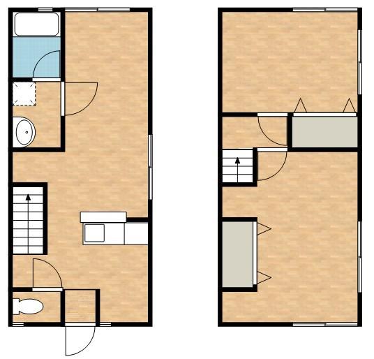ロングハウスえびの(2LDK/1階)の間取り写真