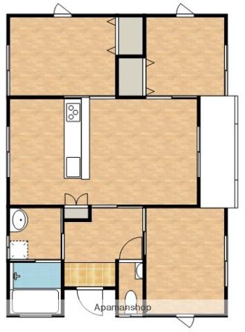 宮崎県えびの市 1階建 築1年(3LDK)の間取り写真