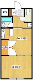 サンシャイン立野(1DK/3階)の間取り写真