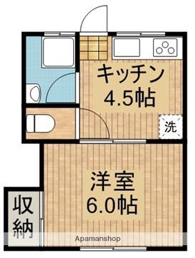 大淀コーポ(1DK/1階)の間取り写真