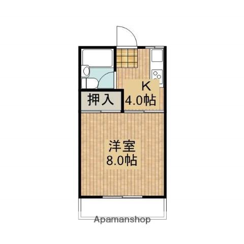 津曲マンション(1K/1階)の間取り写真