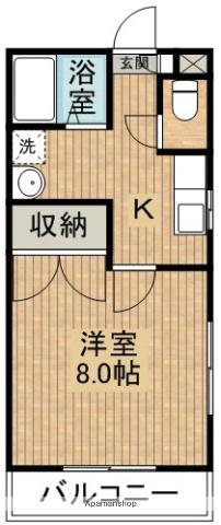 センターヒル(1K/4階)の間取り写真