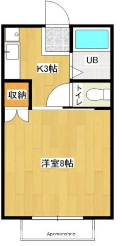 メイプルコート上長飯A・B(1K/1階)の間取り写真