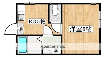 メゾンドメンフィス(1K/1階)の間取り写真