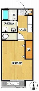 AILE(1K/2階)の間取り写真