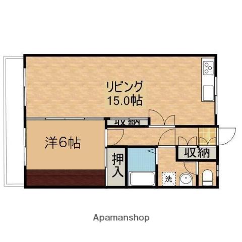 エクセレント ハイツ(1LDK/2階)の間取り写真