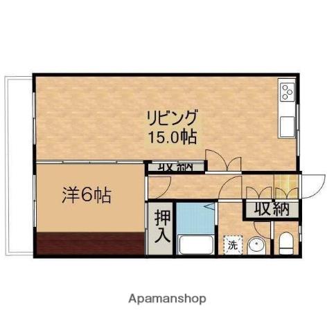 エクセレント ハイツ(1LDK/1階)の間取り写真