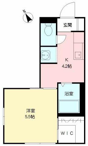ハリファースト(1K/1階)の間取り写真