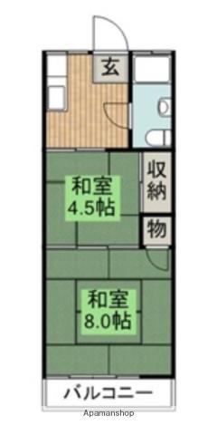 栄ハイツ(2K/2階)の間取り写真