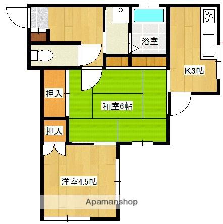 ガーデンKH5(2K/1階)の間取り写真