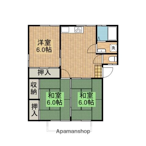 パナマンションⅡ(3DK/2階)の間取り写真