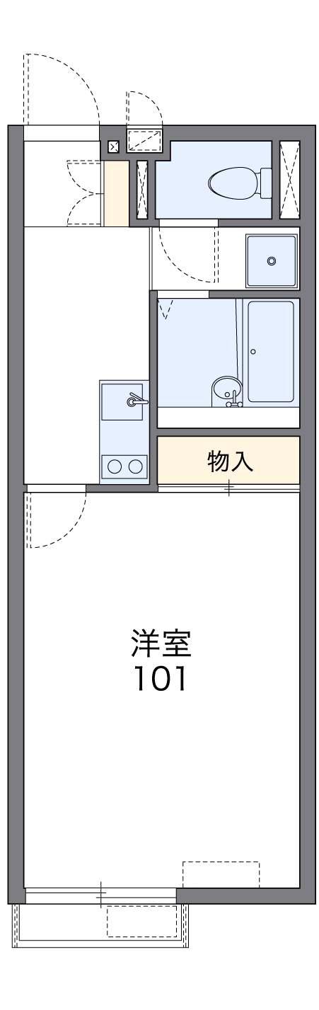 レオネクストTOMAⅠ(1K/2階)の間取り写真