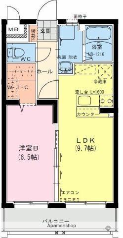ブリエコート中央通(1LDK/4階)の間取り写真