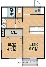 和一万城(1LDK/2階)の間取り写真