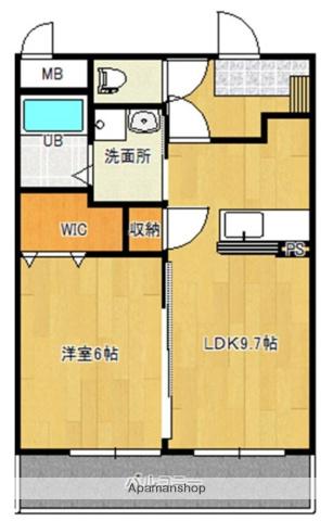 メゾン・サンファミリー(1LDK/3階)の間取り写真
