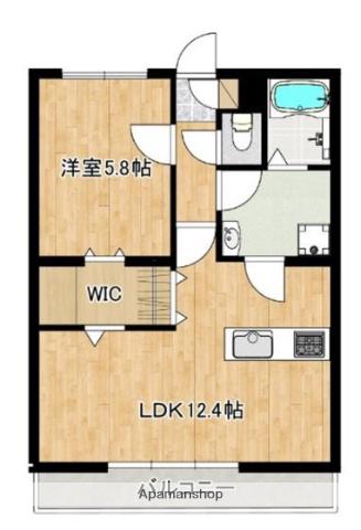 LIEN SAUT(1LDK/4階)の間取り写真